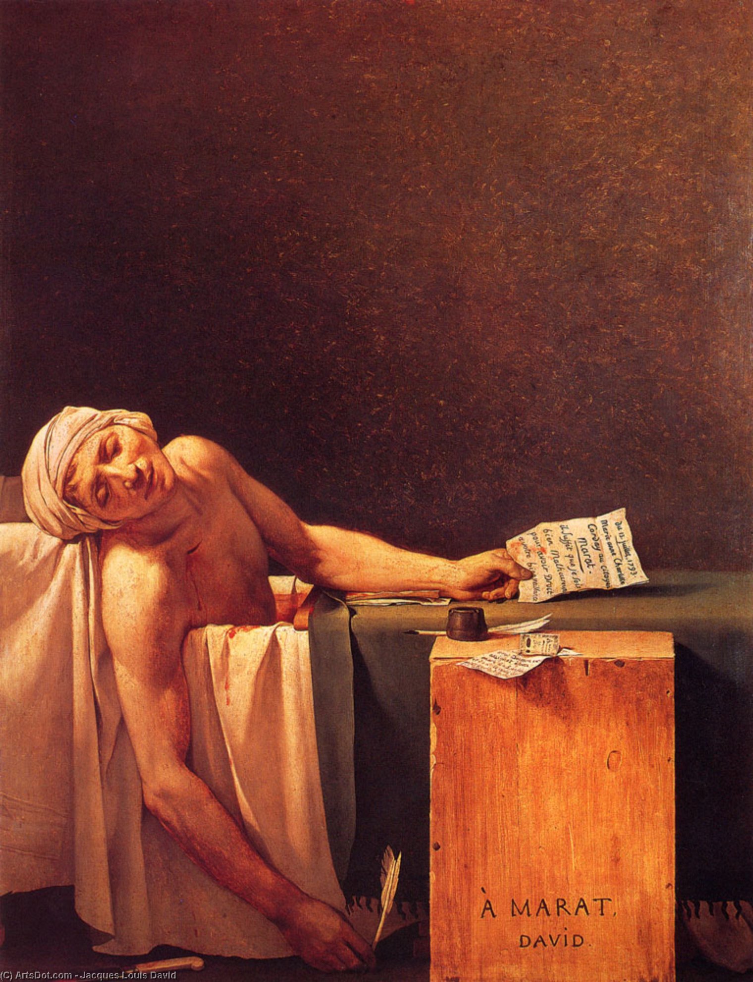 The Death Of Marat — Jacques-louis David