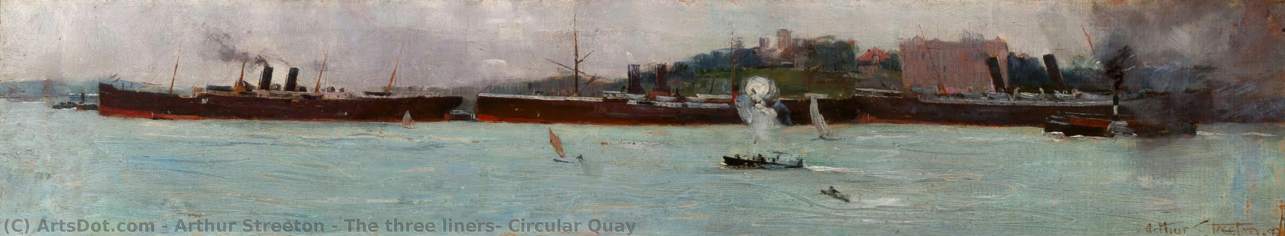The Three Liners, Circular Quay — Arthur Streeton