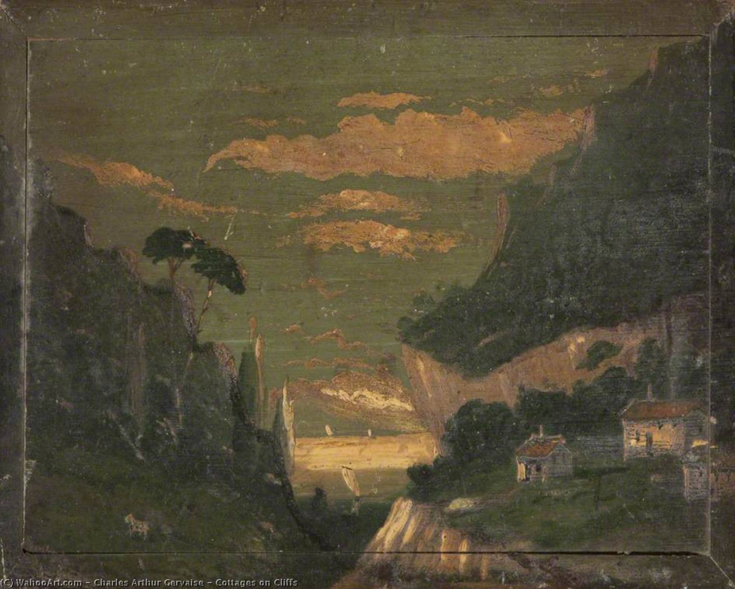 Cottages On Cliffs — Charles Arthur Gervaise