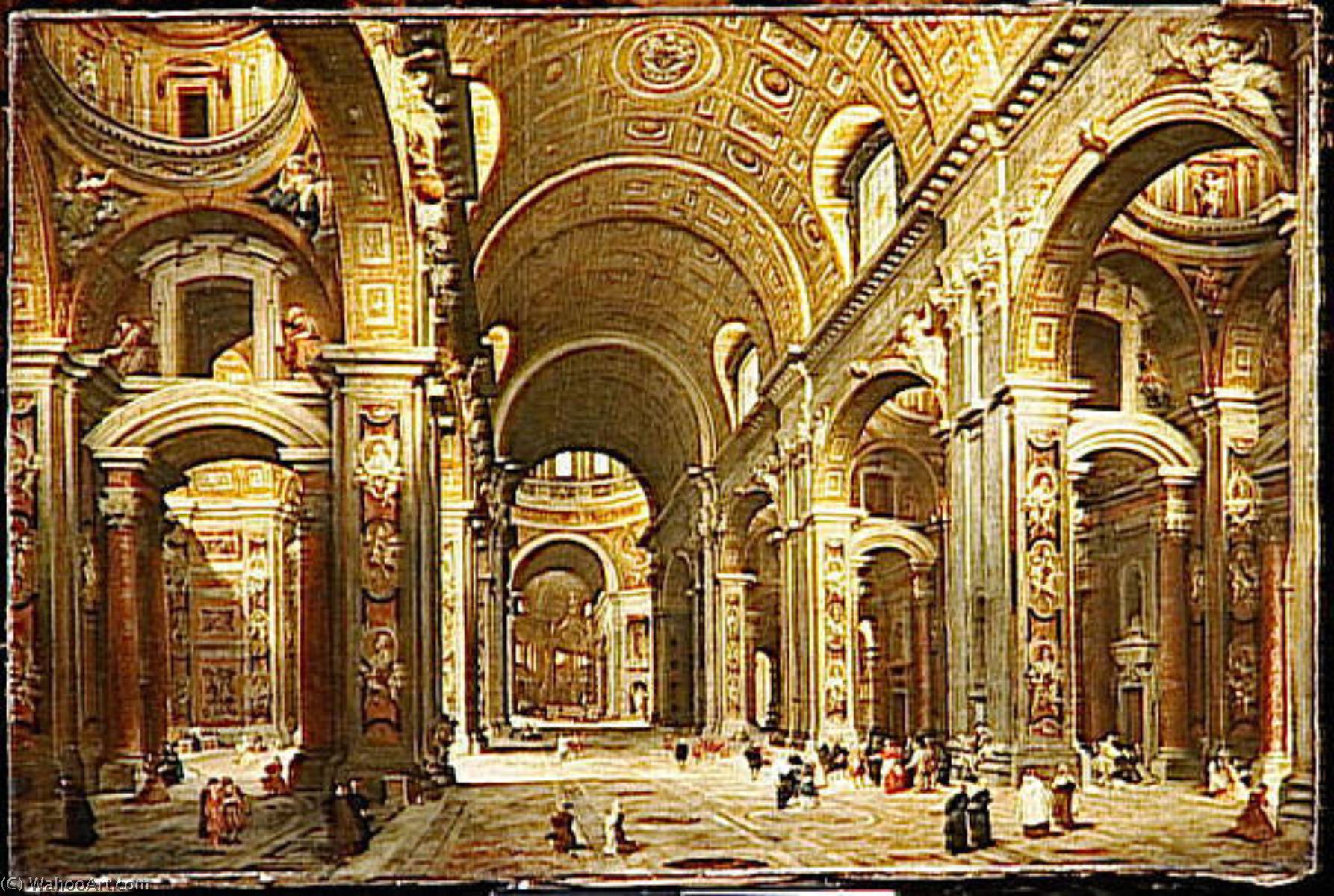 Le Cardinal Melchior De Polignac Visite Saint Pierre De Rome — Giovanni Paolo Panini