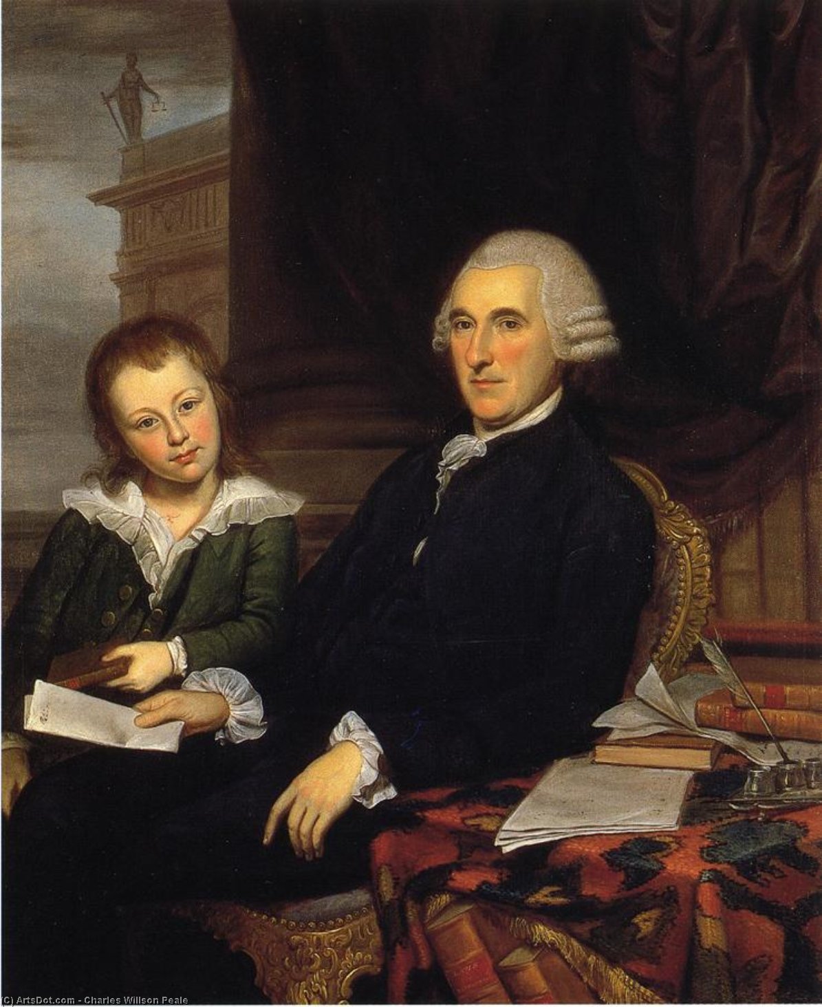 Governor Thomas Mckean And His Son, Thomas, Jr. — Charles Willson Peale