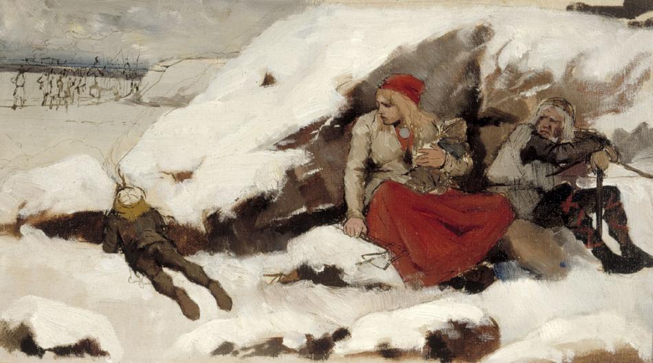 Study For Burnt Village — Albert Edelfelt