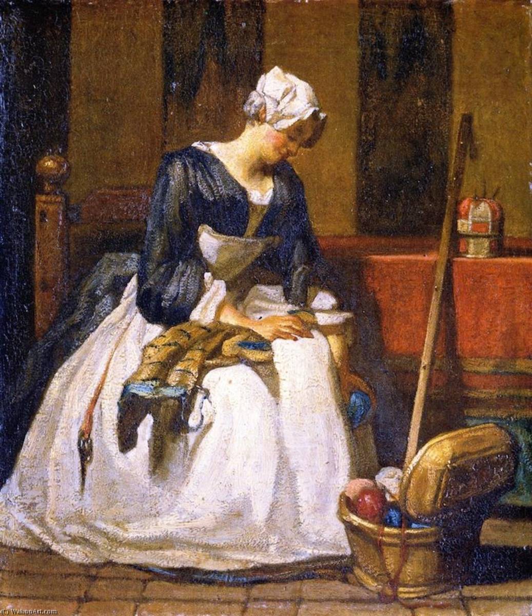 The Embroiderer (first Version) — Jean-baptiste-siméon Chardin