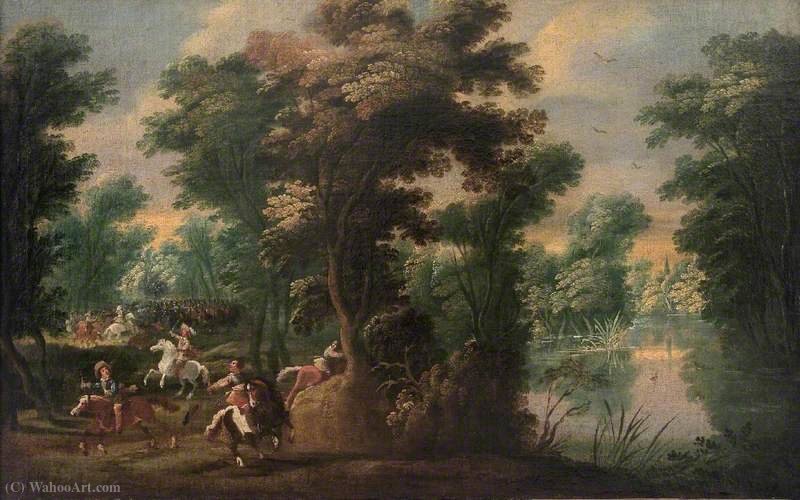 Landscape With Cavalry Skirmish In A Wood — Pieter Snayers