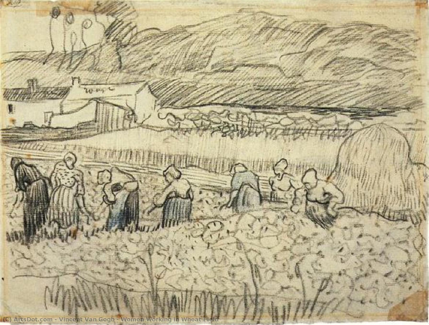 Women Working In Wheat Field — Vincent Willem Van Gogh