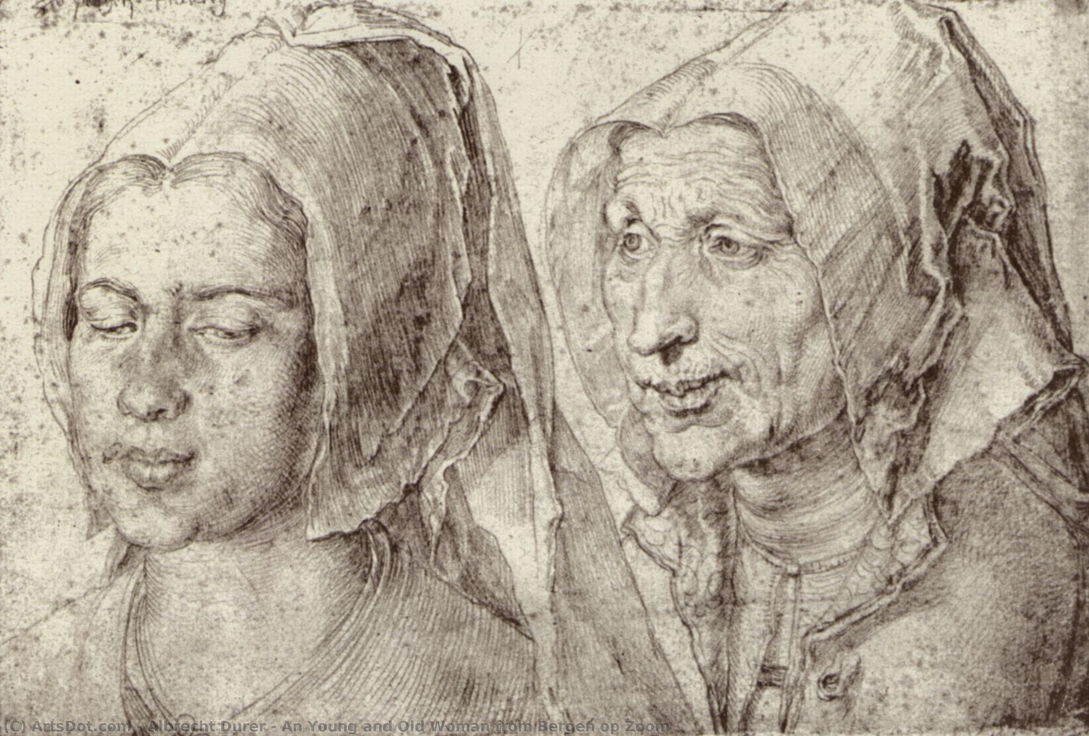 An Young And Old Woman From Bergen Op Zoom — Albrecht Dürer