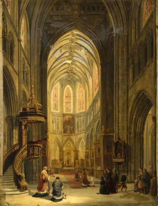 Interior Of A Church — David Roberts