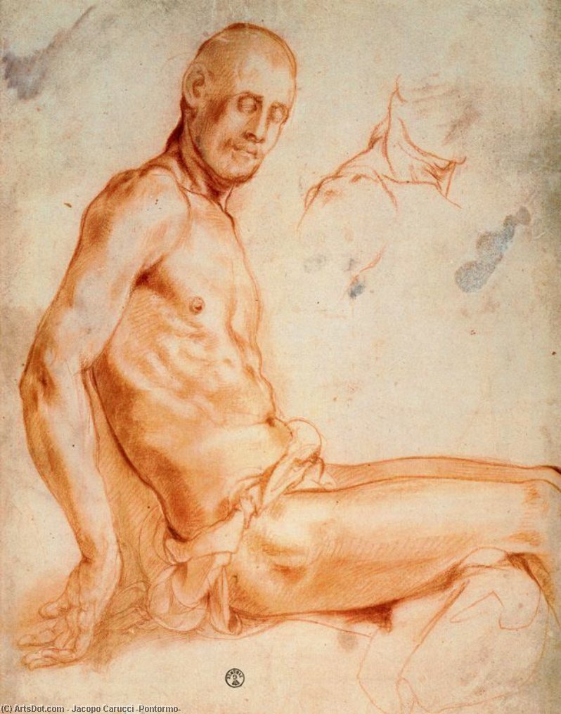 Christ Seated, As A Nude Figure — Jacopo Carucci