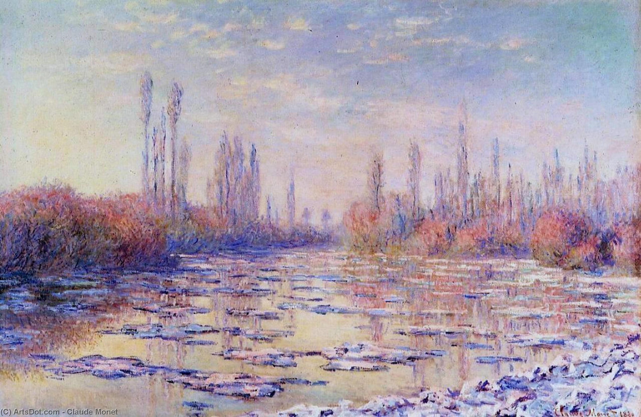 Floating Ice On The Seine — Claude Monet