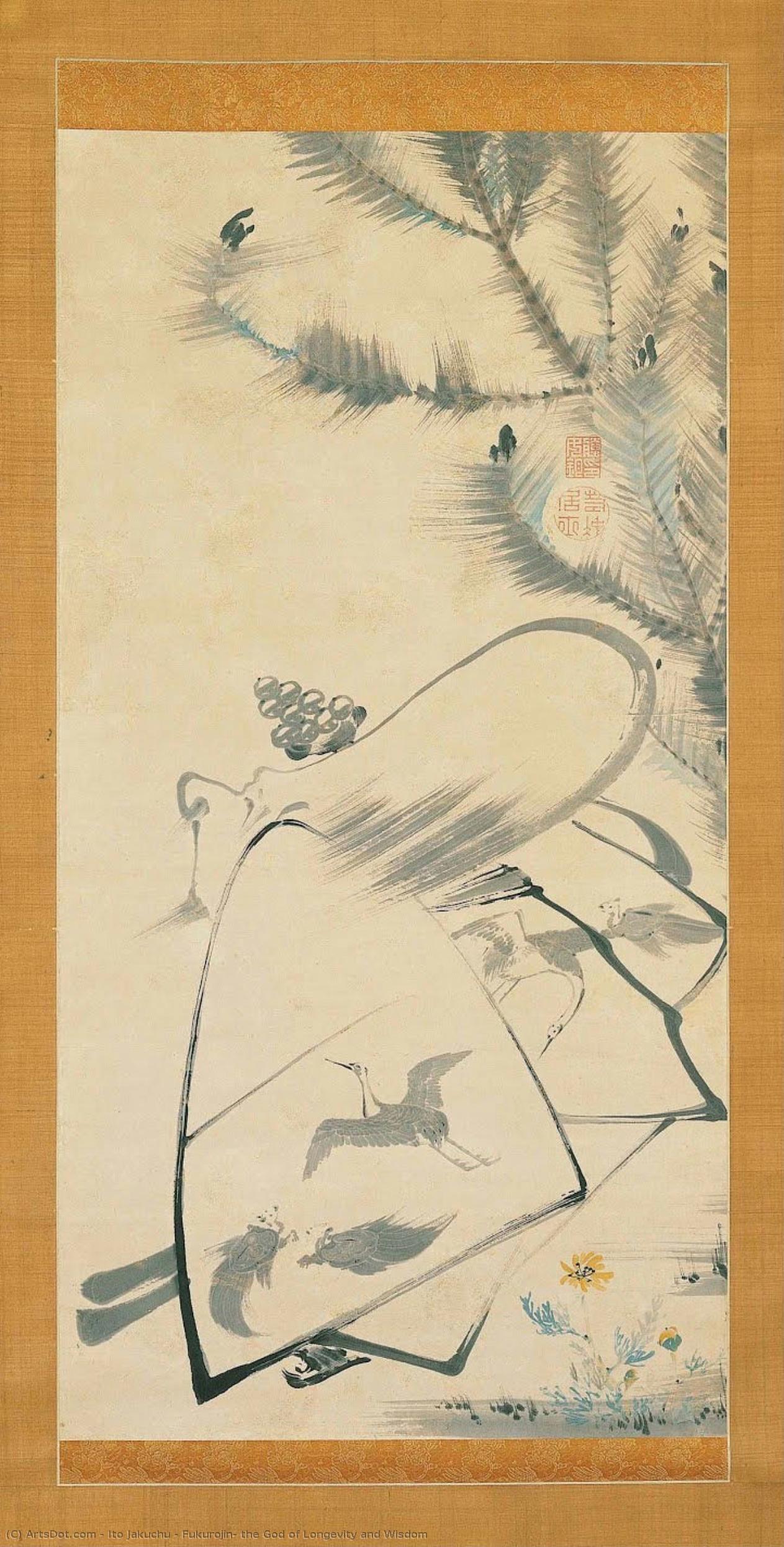 Fukurojin, Der Gott Der Langlebigkeit Und Weisheit — Ito Jakuchū