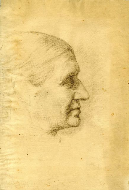 Profile Of An Elderly Woman — Theodore Clement Steele