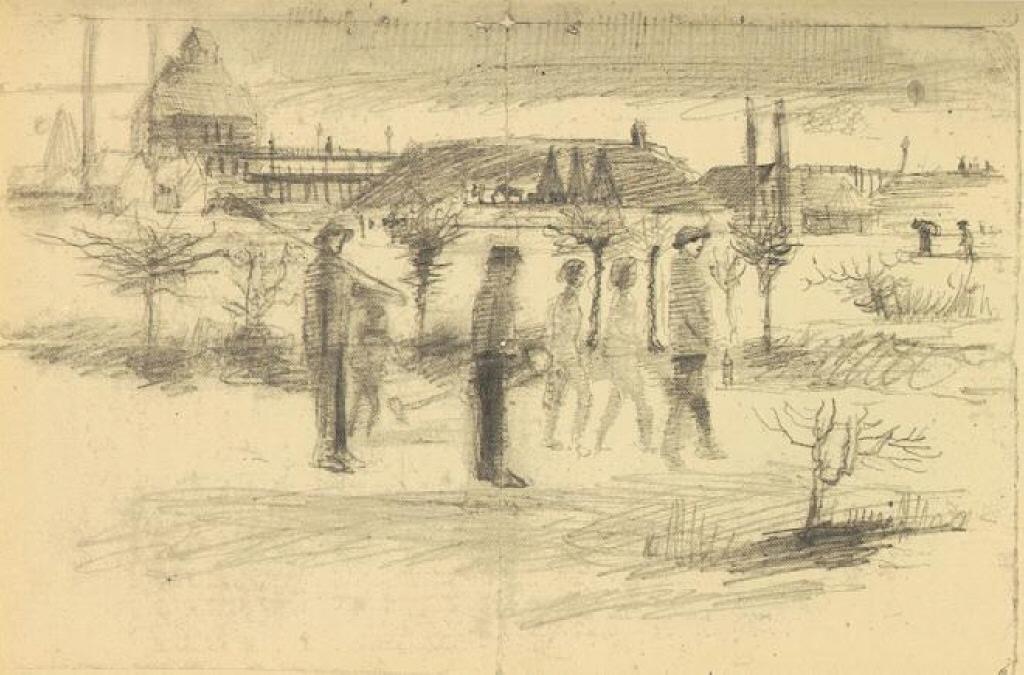 Miners In The Snow At Dawn — Vincent Willem Van Gogh
