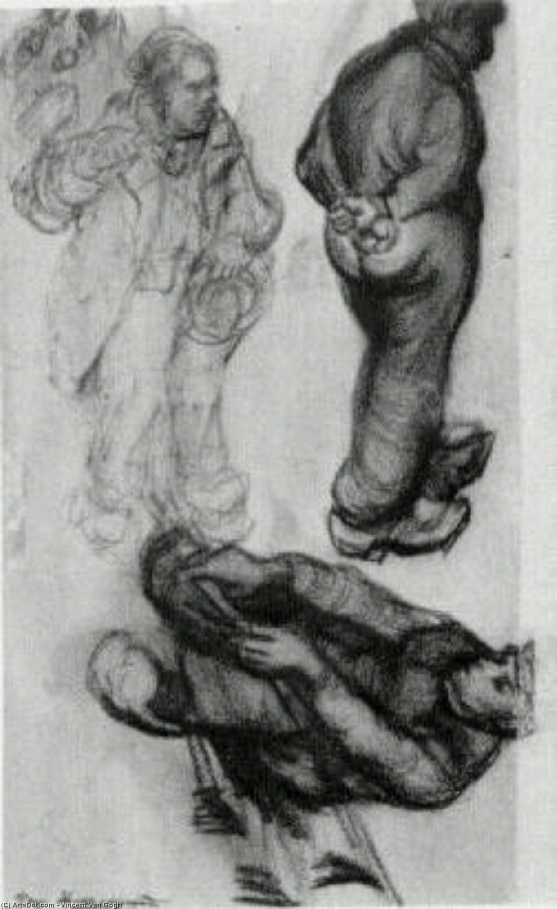 Study Of Three Peasants, One Sitting — Vincent Willem Van Gogh