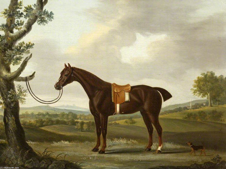 A Hunter With A Dog By A Tree — Francis Sartorius Ii (john Francis Sartorius)