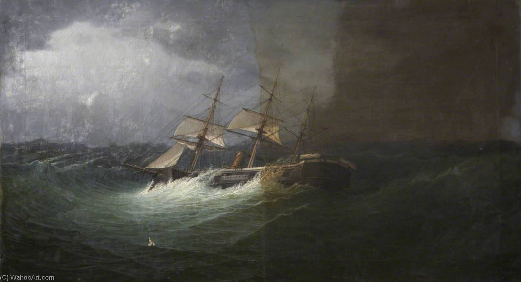 Hms 'captain' In Heavy Weather — Giancinto Gianni