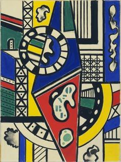 Study For Cinematic Mural, Study Vii — Fernand Léger