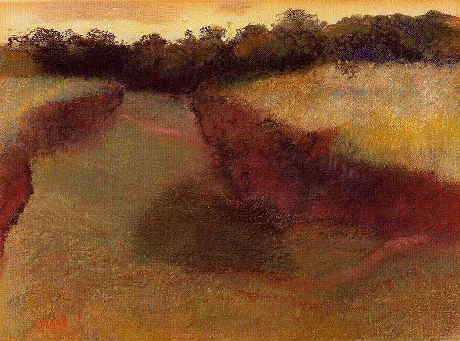 Wheatfield And Line Of Trees — Edgar Degas