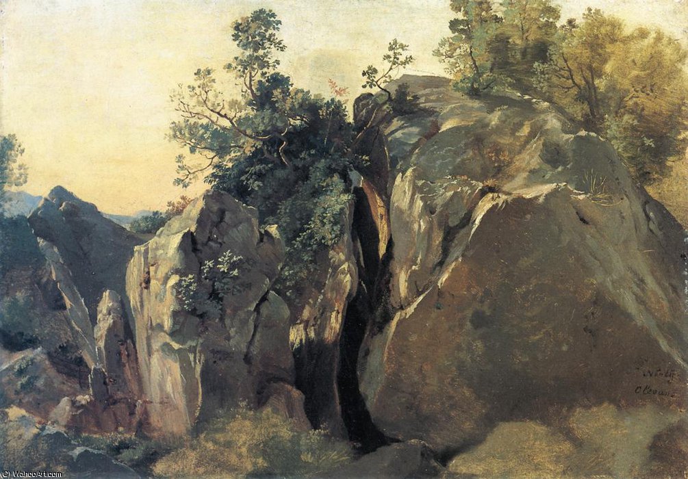 Cliffs At Olevano — Friedrich Nerly