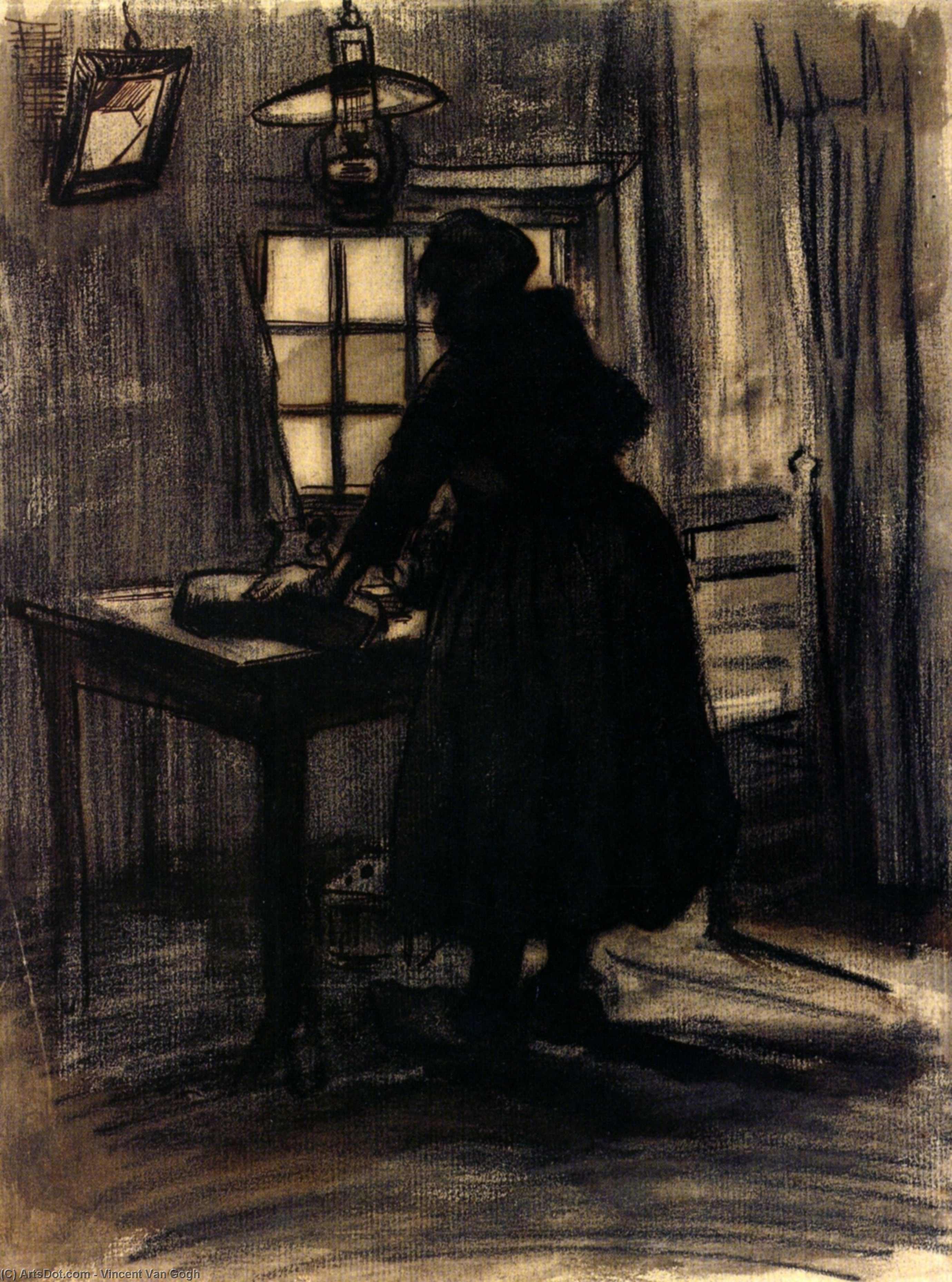 Woman Cutting Bread — Vincent Willem Van Gogh
