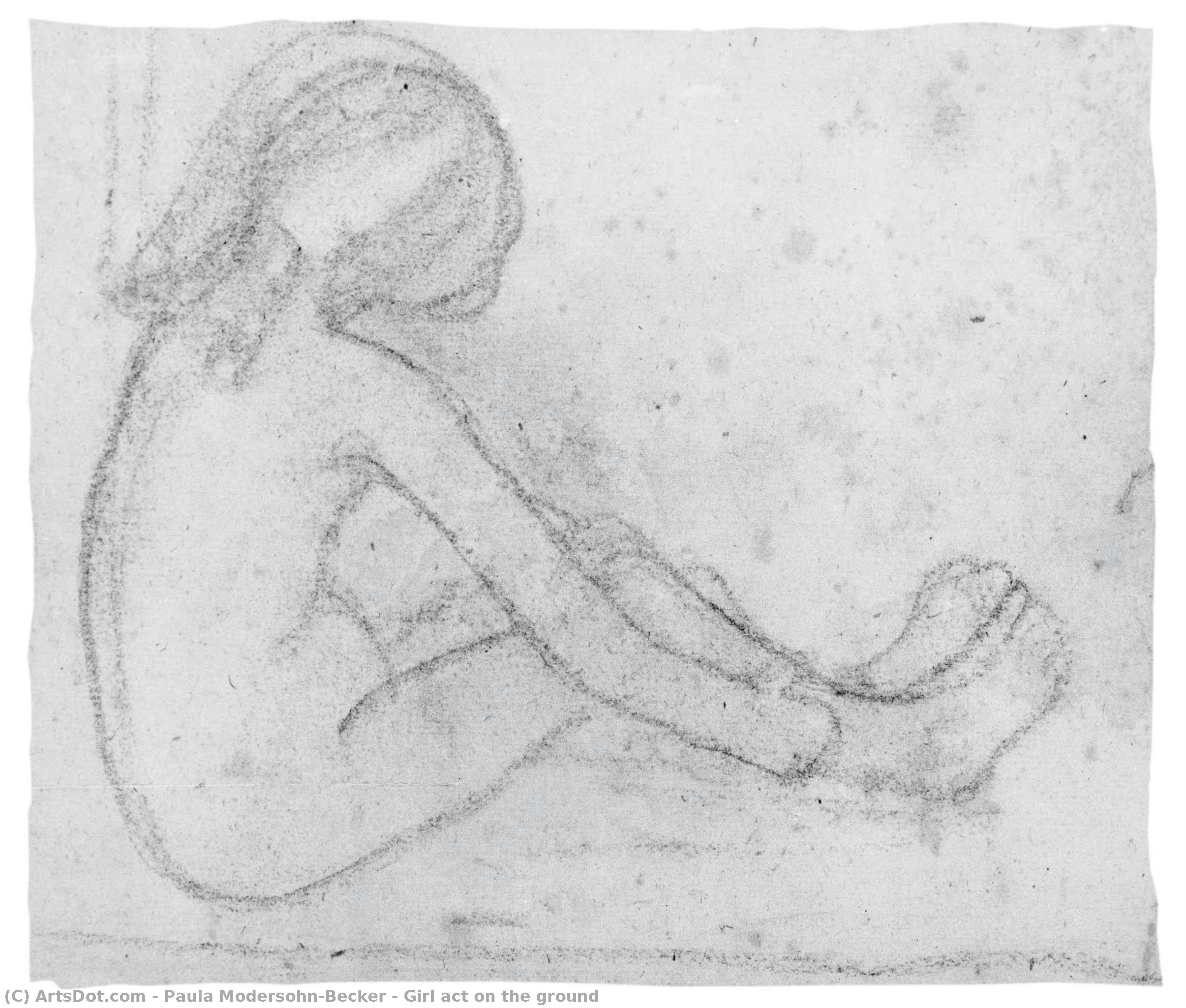 Girl Act On The Ground — Paula Modersohn-becker