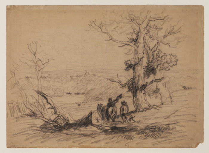 Landscape With A Distant View Of Windsor — David Cox