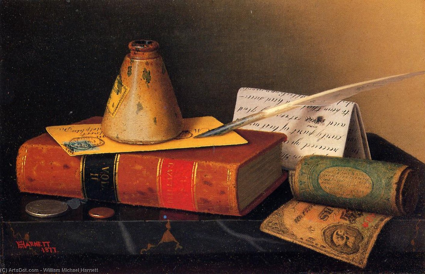 Naturaleza Muerta: Mesa De Escribir — William Michael Harnett