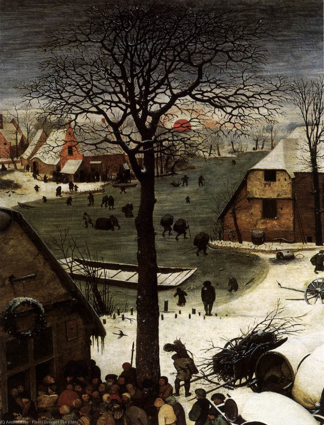 The Census At Bethlehem (detail) — Pieter Bruegel The Elder