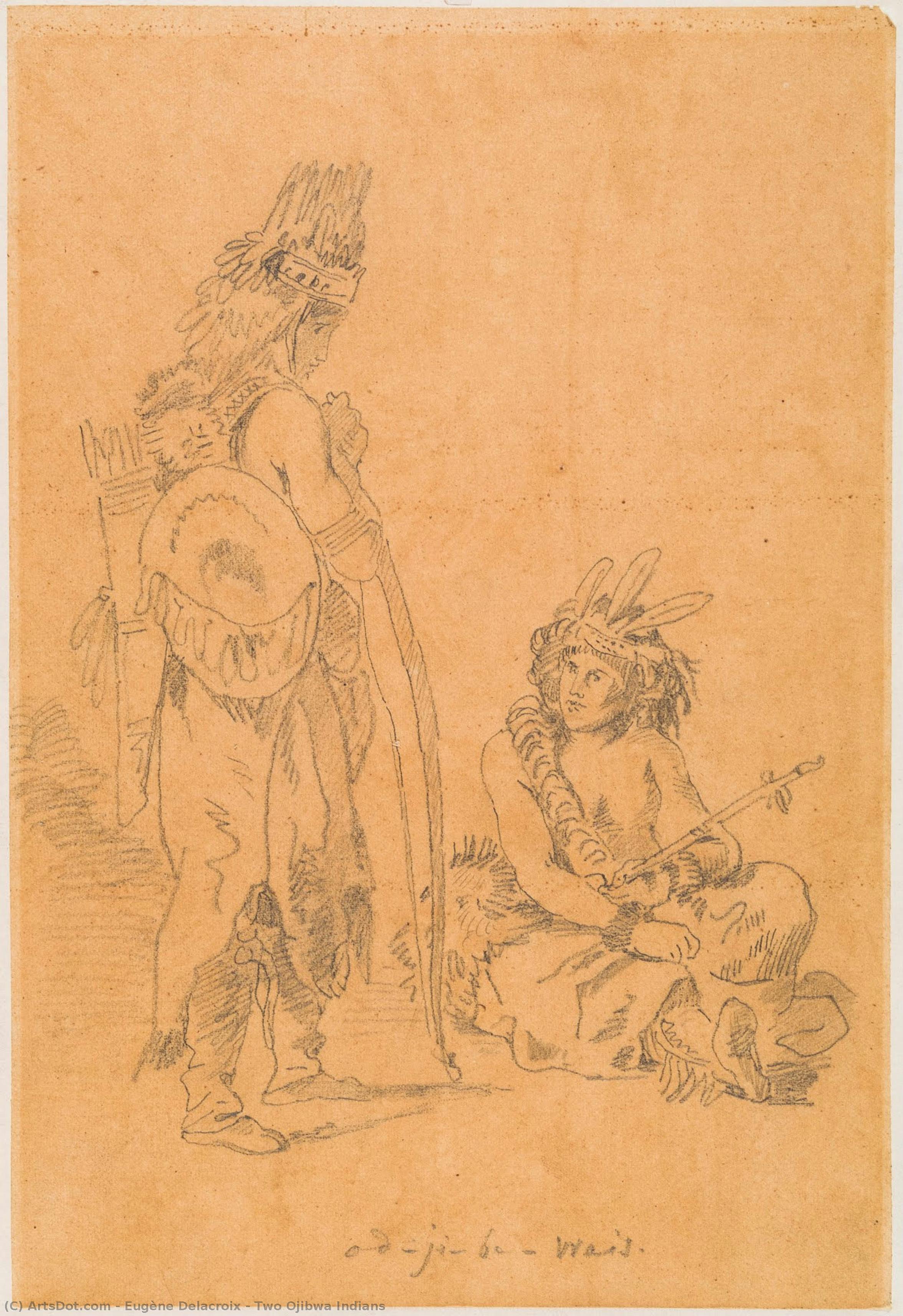 Two Ojibwa Indians — Eugène Delacroix