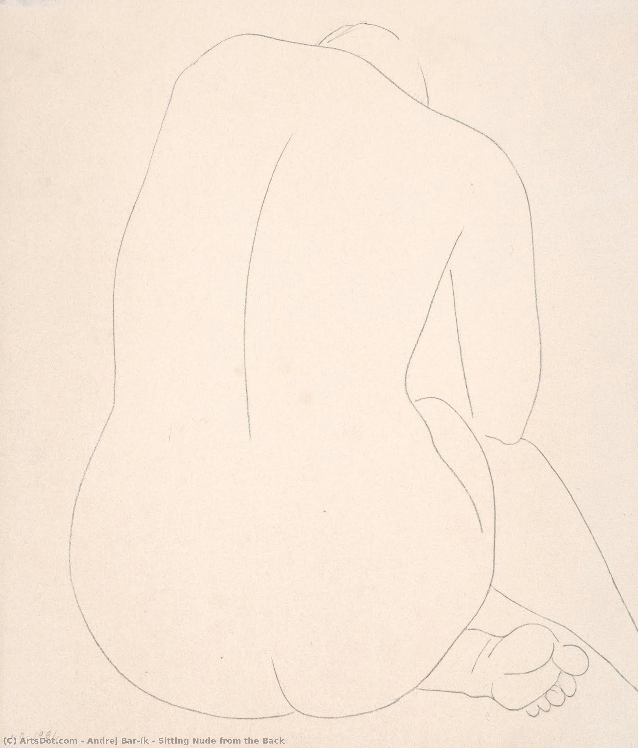 Sitting Nude From The Back — Andrej Barčík
