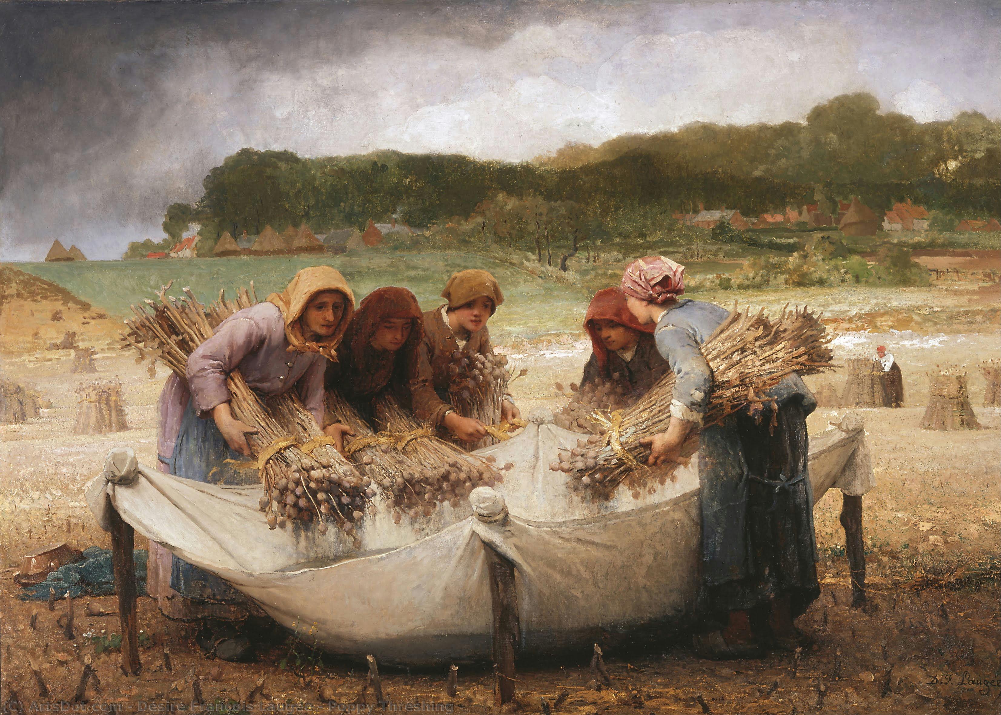 Poppy Threshing — Désiré François Laugée