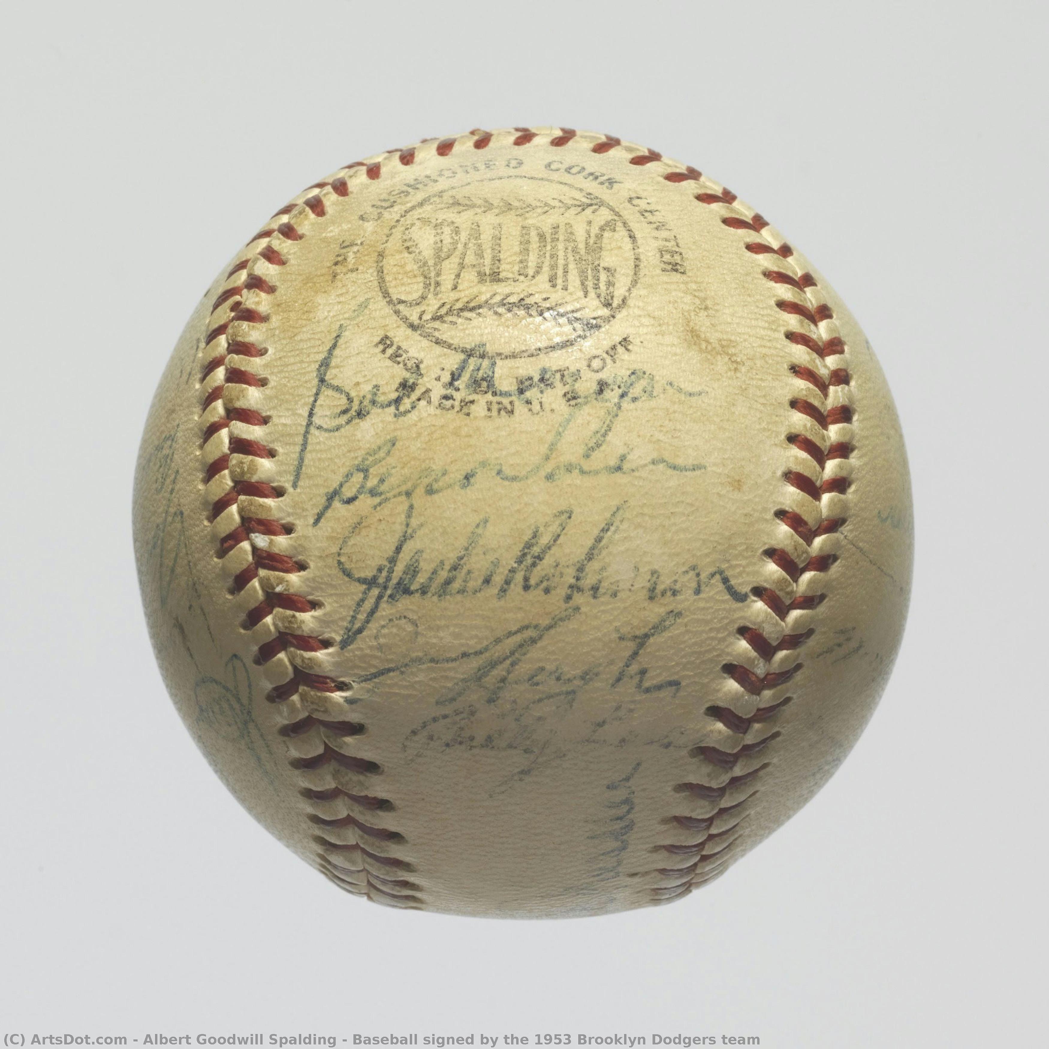 Baseball Signed By The 1953 Brooklyn Dodgers Team — Albert Goodwill Spalding