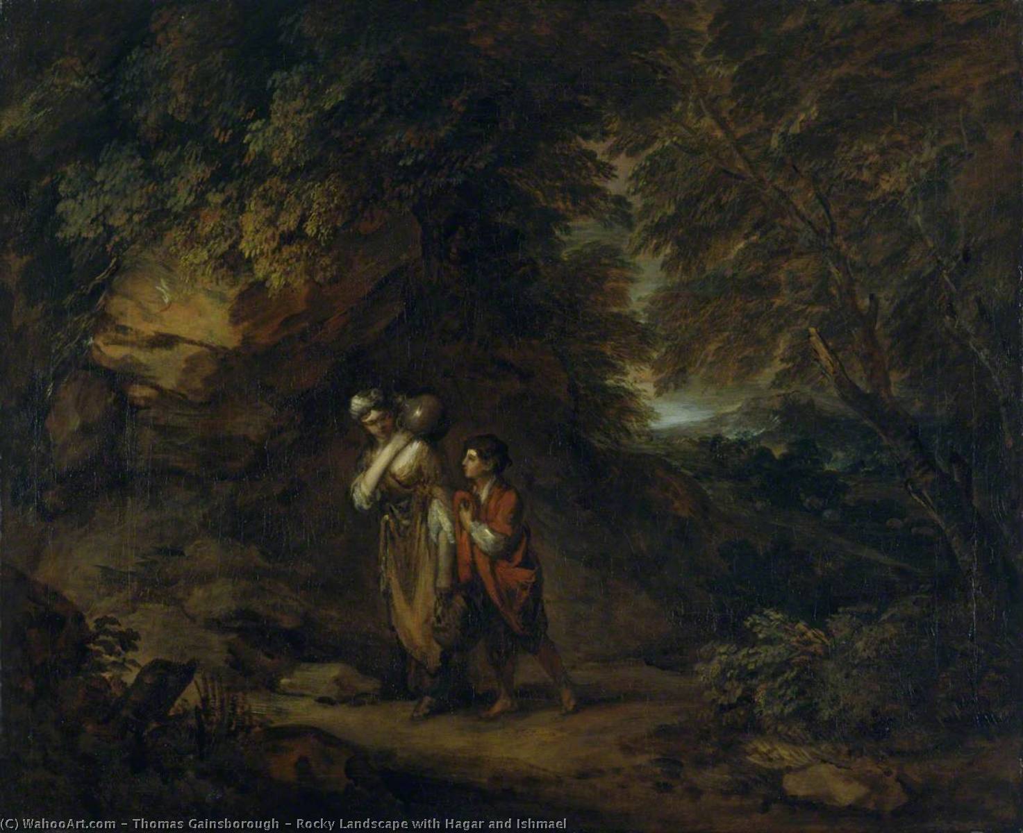 Rocky Landscape With Hagar And Ishmael — Thomas Gainsborough