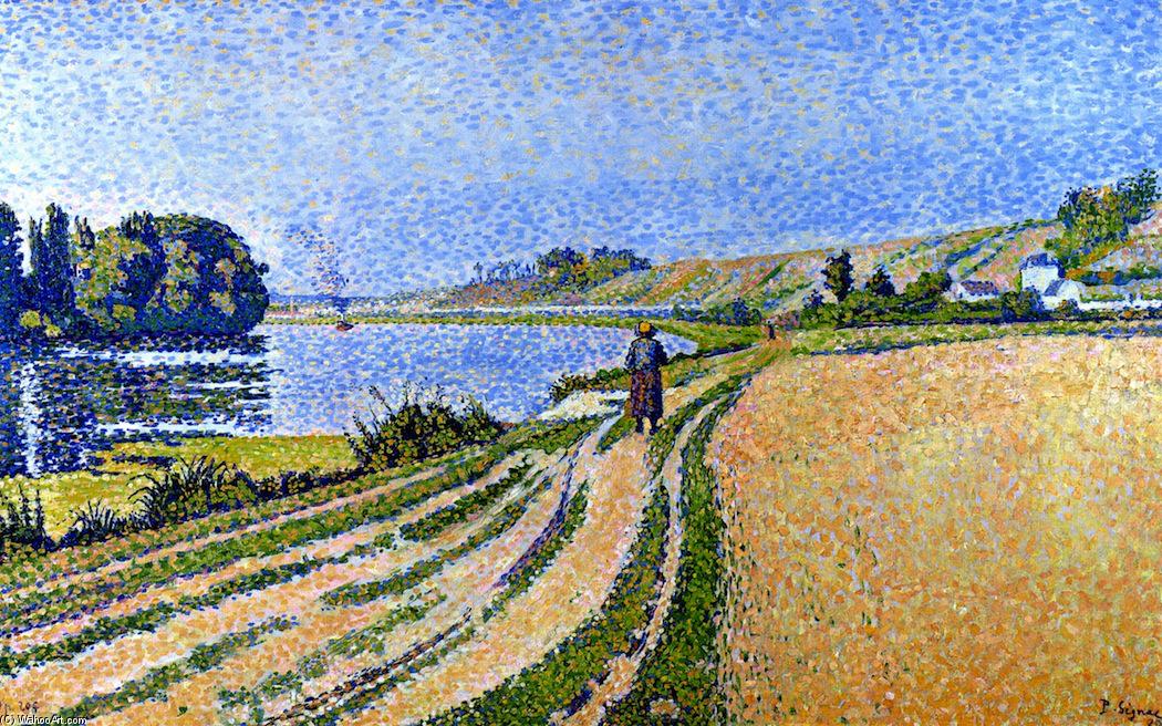 The Riverbank, Herblay, Opus 204 — Paul Signac