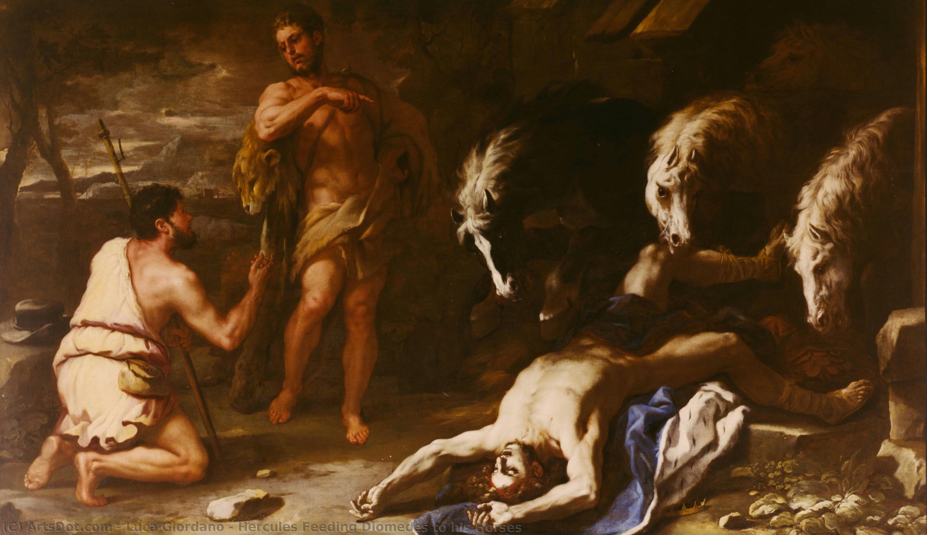 Hercules Feeding Diomedes To His Horses — Luca Giordano