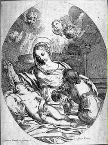The Madonna With The Young Christ Sleeping — Carlo Maratta