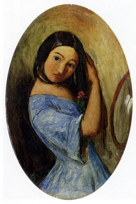 A Young Girl-combing Her Hair — Sir John Everett Millais