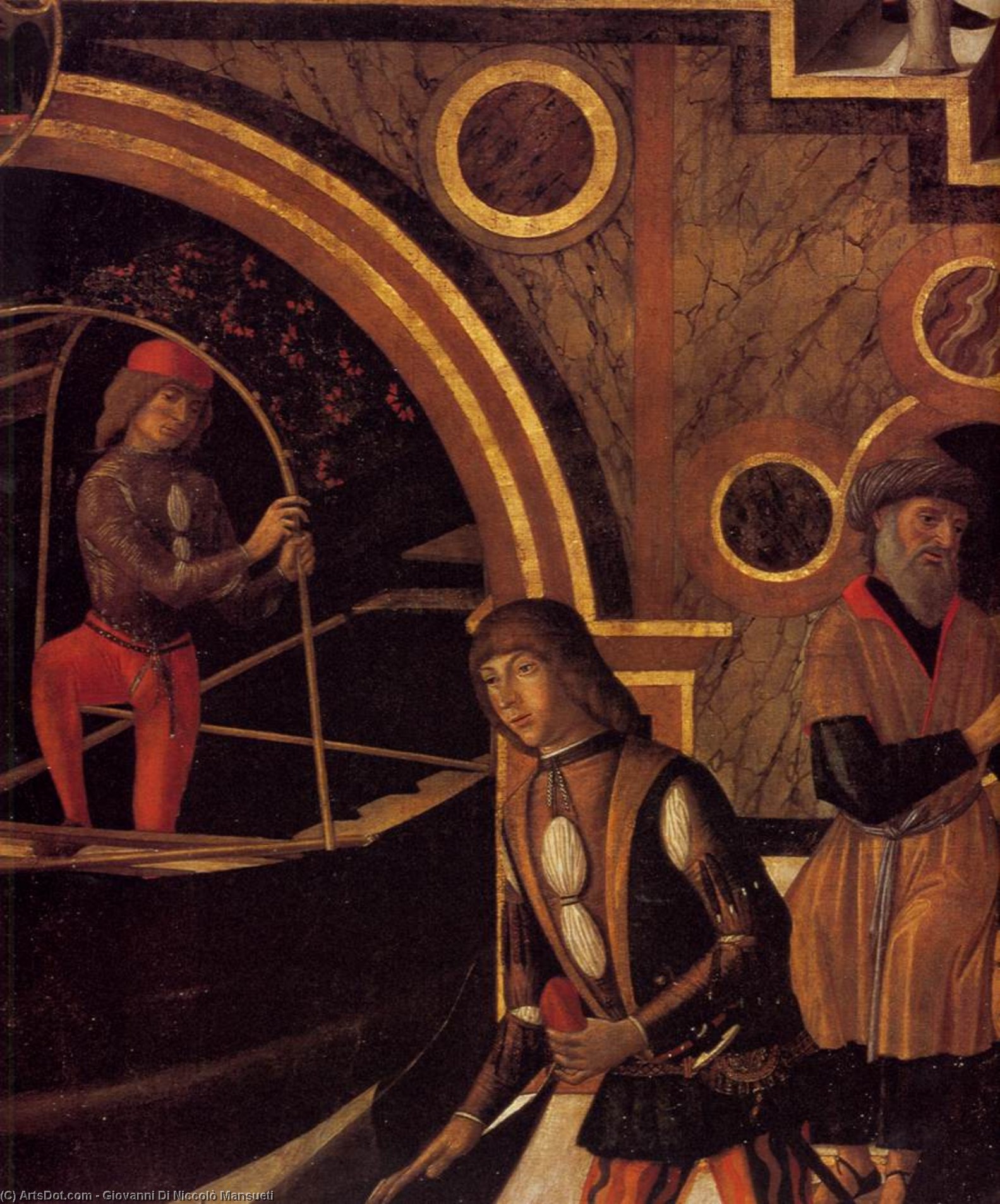 The Miraculous Healing Of The Daughter Of Benvegnudo Of San Polo (detail) — Giovanni Di Niccolò Mansueti
