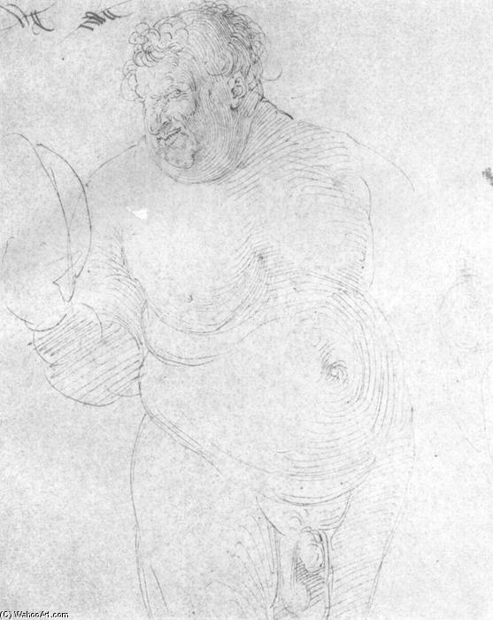 Naked Man With Mirror — Albrecht Dürer