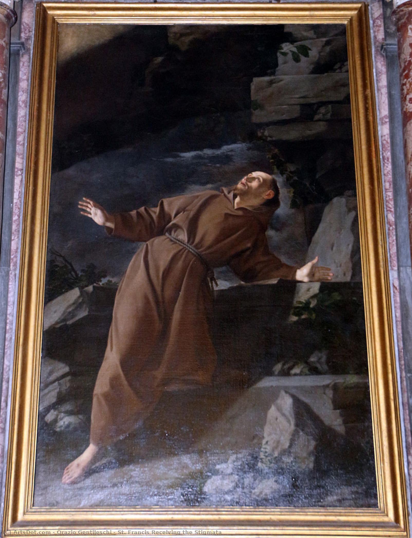 St. Francis Receiving The Stigmata — Orazio Gentileschi