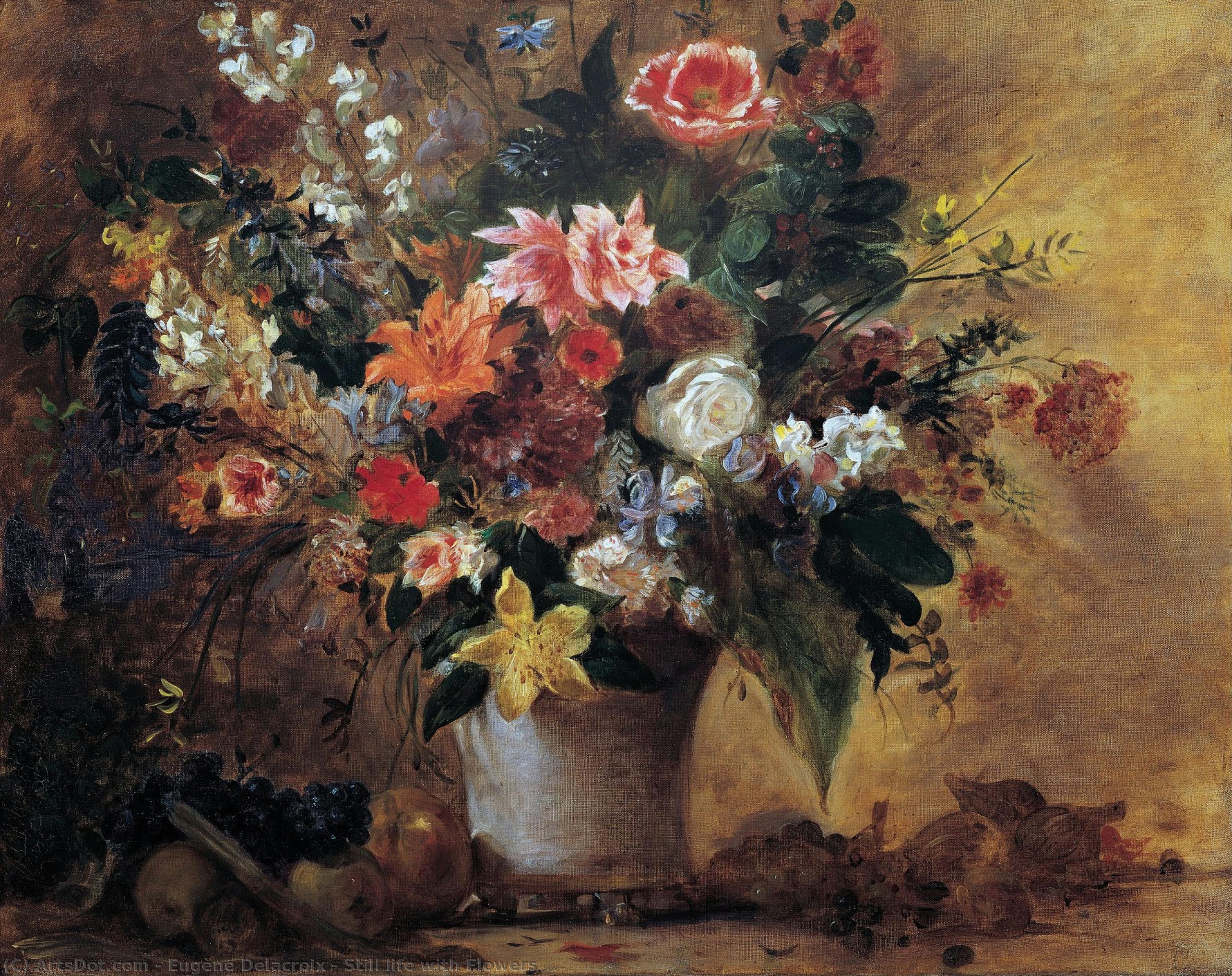 Still Life With Flowers — Eugène Delacroix