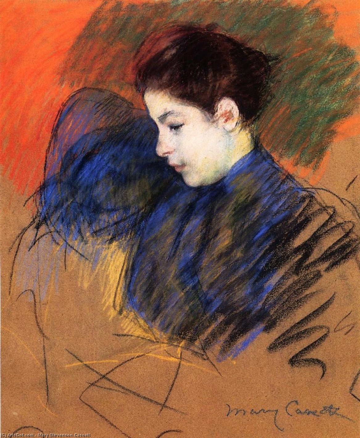 Young Woman Reflecting — Mary Stevenson Cassatt