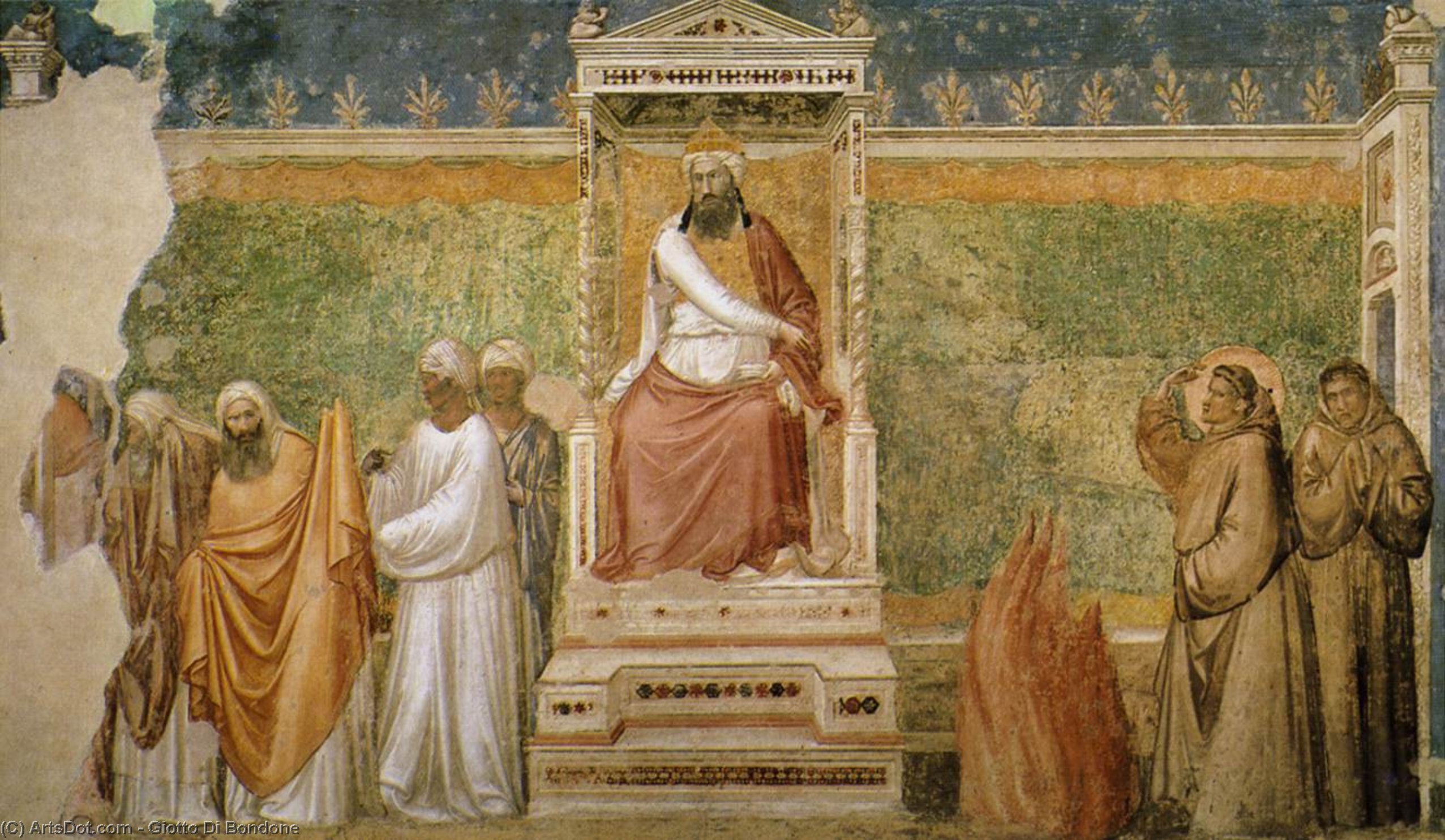 Life Of Saint Francis - [06] - St Francis Before The Sultan — Giotto Di Bondone
