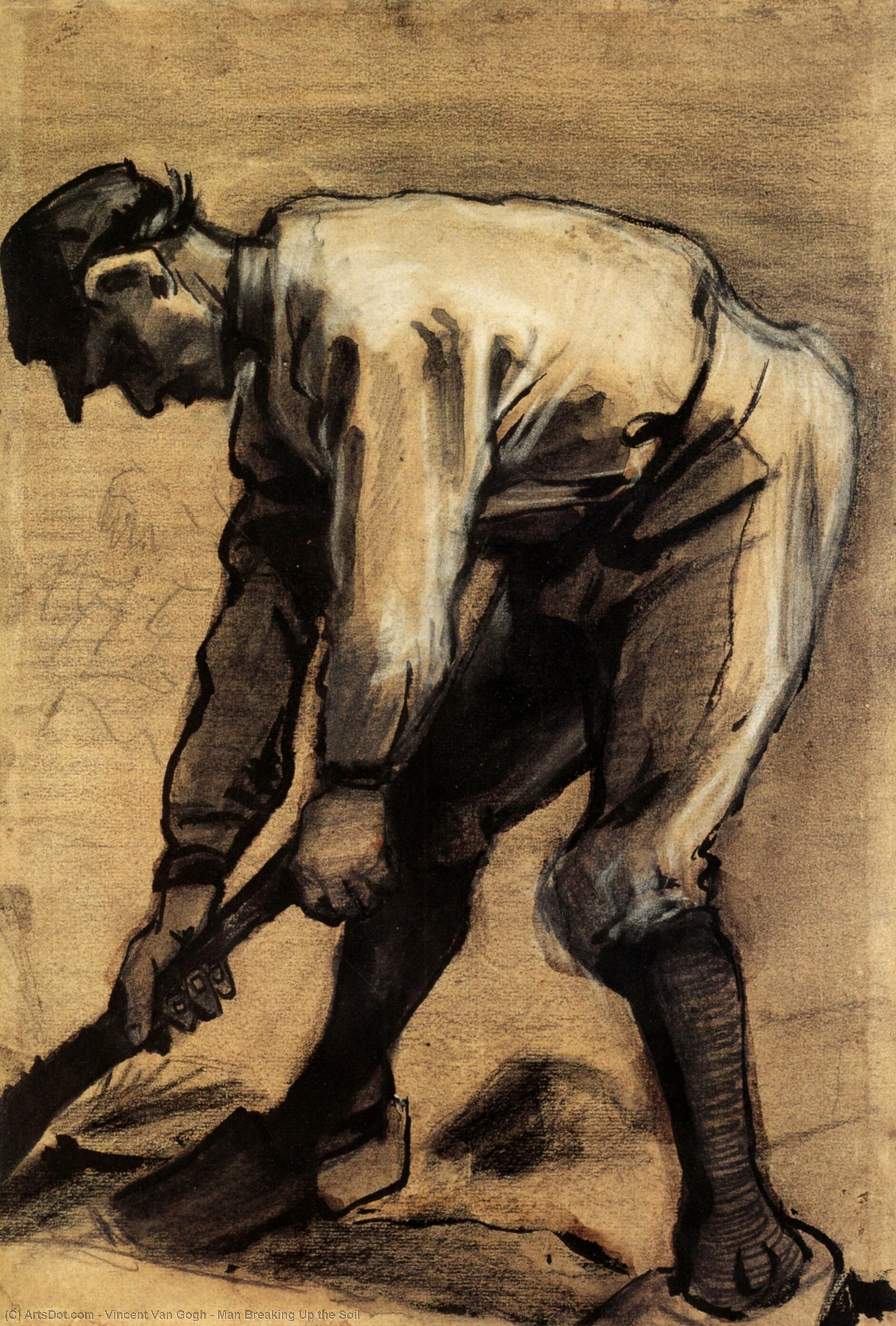 Man Breaking Up The Soil — Vincent Willem Van Gogh
