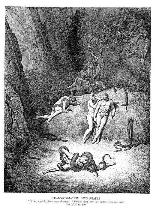 Transformation Into Snakes — Paul Gustave Doré