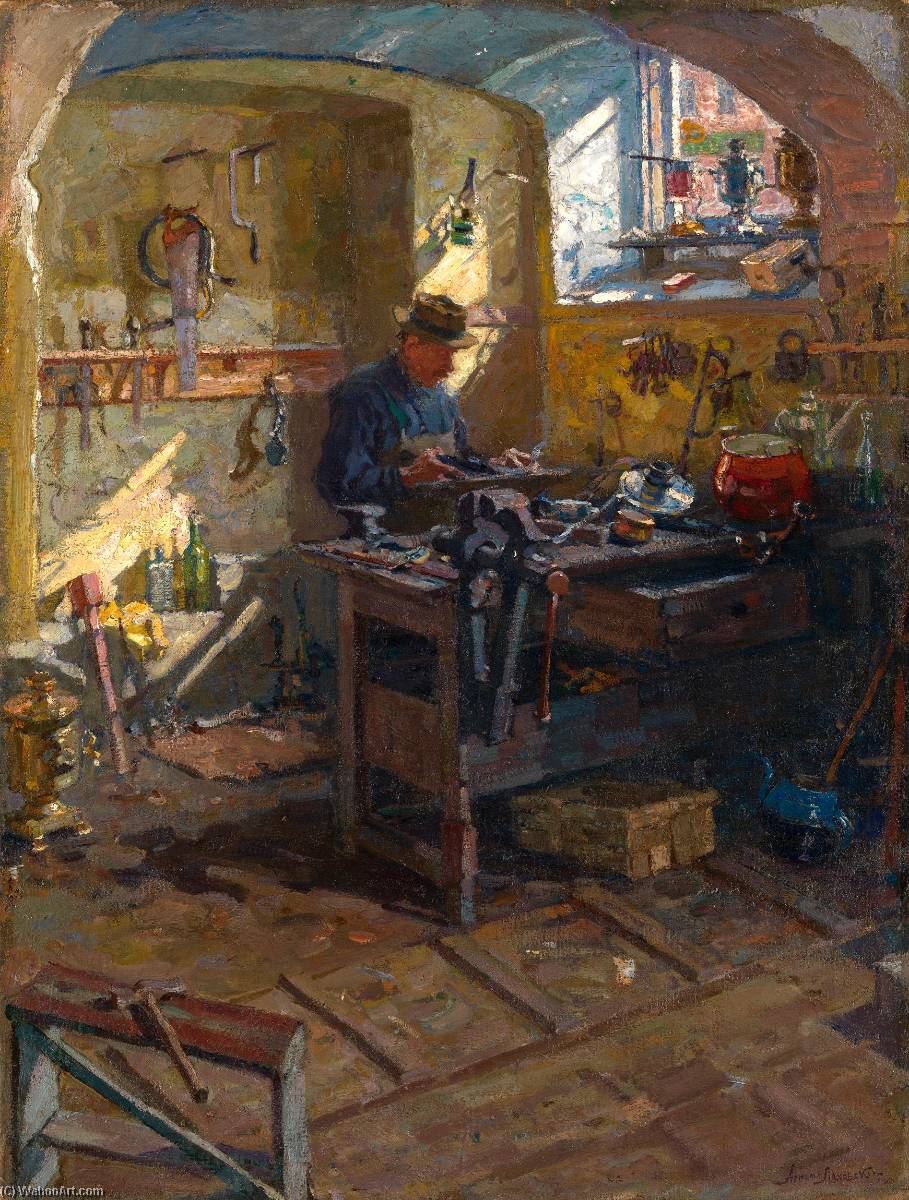In A Samovar Shop — Arnold Borisovich Lakhovsky