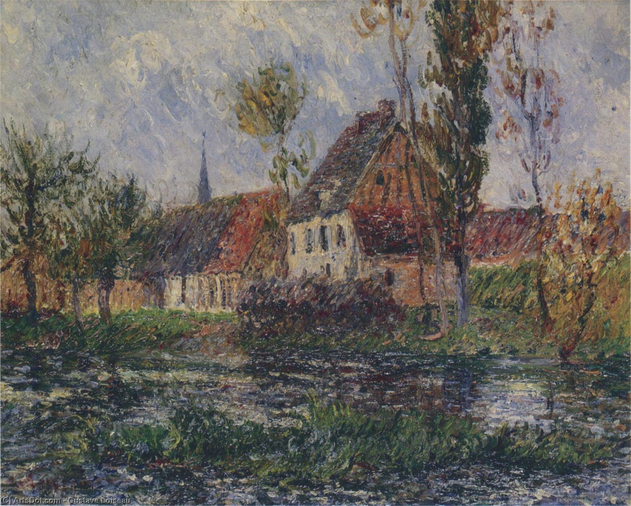 Small Farm By The Eure River — Gustave Loiseau