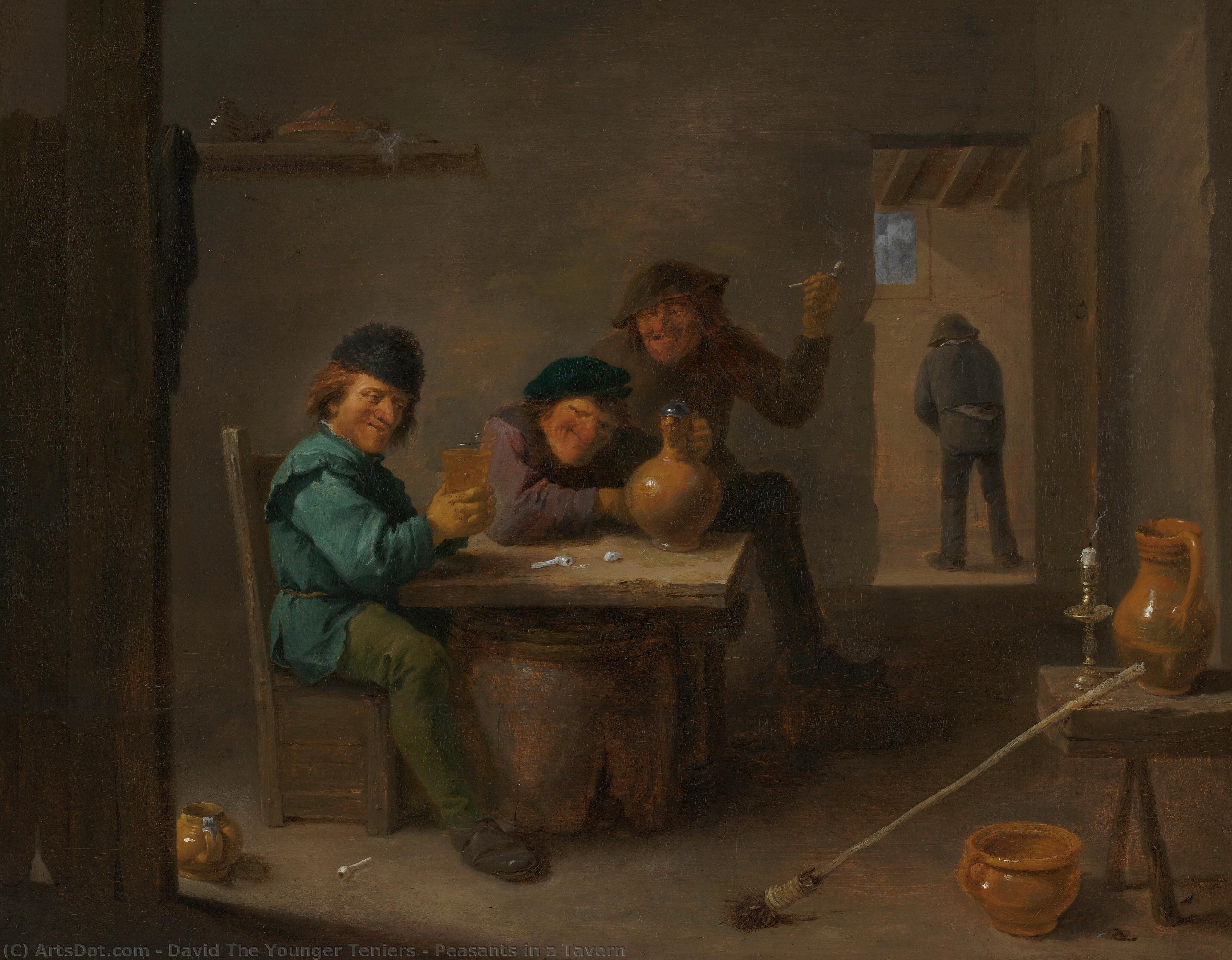 Peasants In A Tavern — David Teniers The Younger
