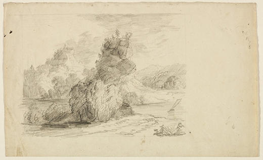 Island In Lake With Trees — Thomas Cole
