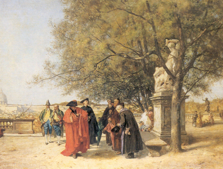 Gardens Of The Vatican (1870) — Ferdinand Heilbuth