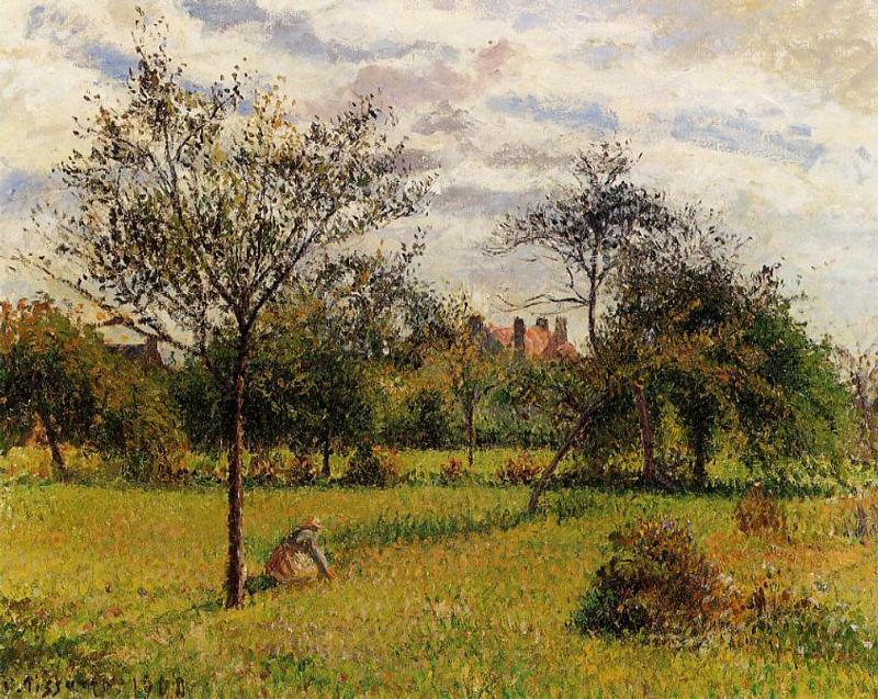 Morgen, Herbstsonnenlicht, Eragny — Camille Pissarro